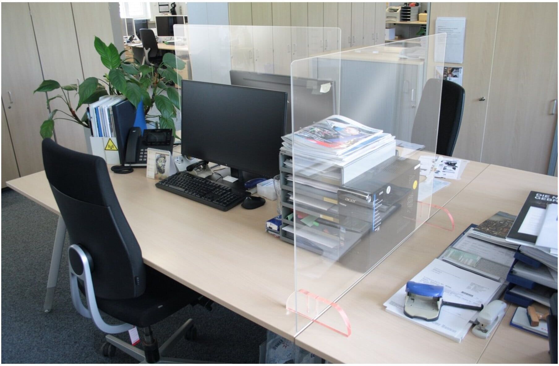 Eichner Hygieneschutzwand "Office" für Bürotische und Arbeitsplätze, klein (9127-01797-080)