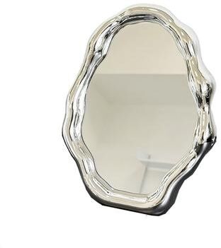 Fusion Finds INS Irregular Standing Mirror Light Luxury Folding Desktop Makeup Mirror Decorative Widely Use Clouds Vanity Mirror Home Decor silver