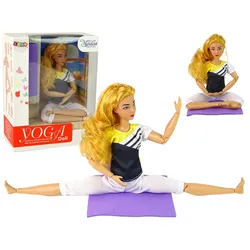 Babypuppe Yogamatte Langes blondes Haar
