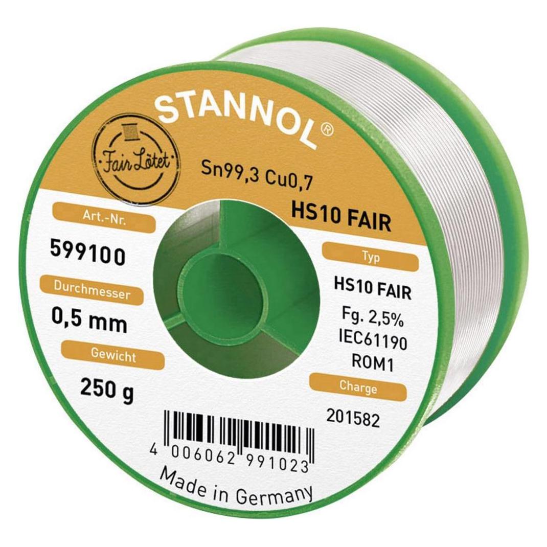Stannol Lötzinn bleifrei Spule HS10-Fair Sn99.3 (Lötzinn) (599100)