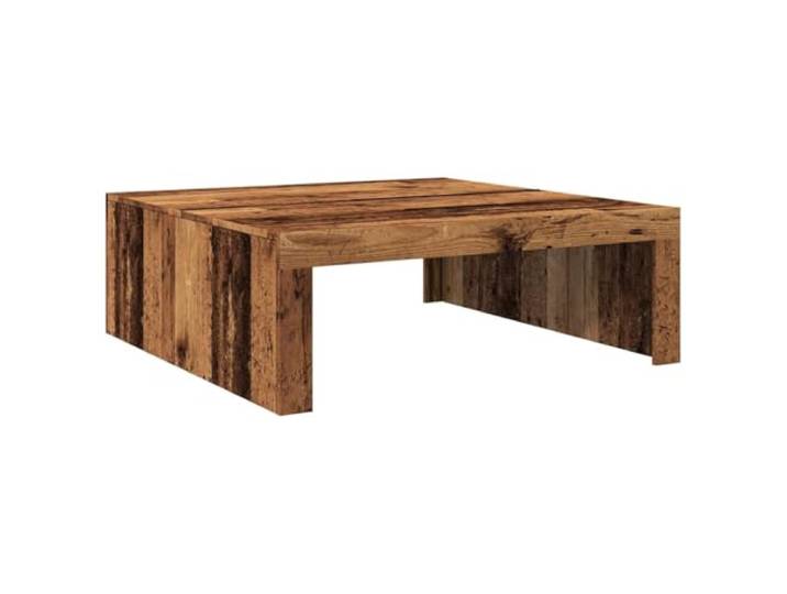 Favemtsl Couchtisch Altholz-Optik 100x100x35 cm Holzwerkstoff Quadratischer Wohnzimmertisch in Altholz-Farbe aus pflegeleichtem Holzwerkstoff für Getränke und Deko.