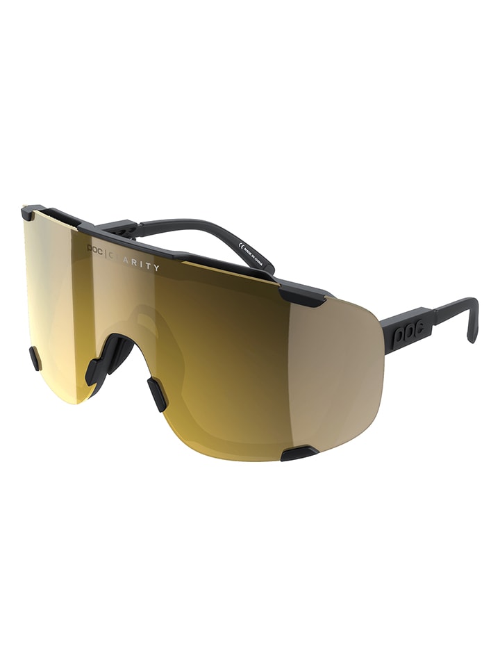 POC Fahrradbrille "Devour +" in Schwarz/ Gold - onesize