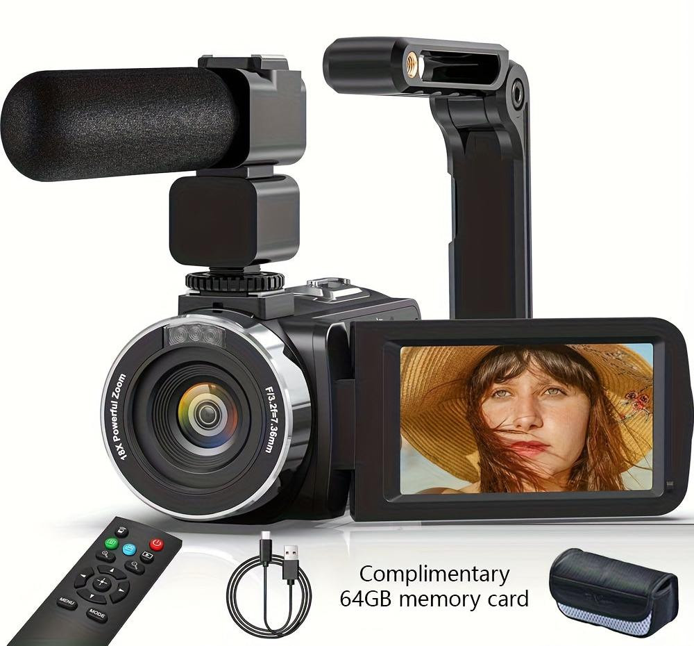 Selius Digitale Camera met 64MP, 8K Video, WiFi en Touchscreen