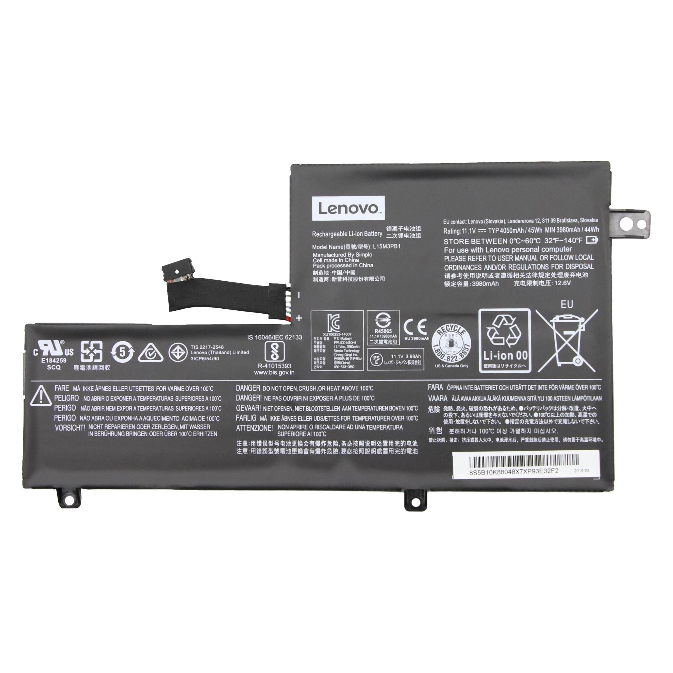 Lenovo 3 Cell Battery (3 Zellen, 3980 mAh) (5B10K88048)