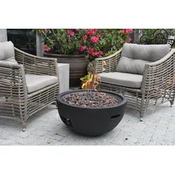 Elementi Gasfeuerstelle "Jefferson" in Beton-Optik,schwarz,68 x 68 x 35 cm (L x B x H)