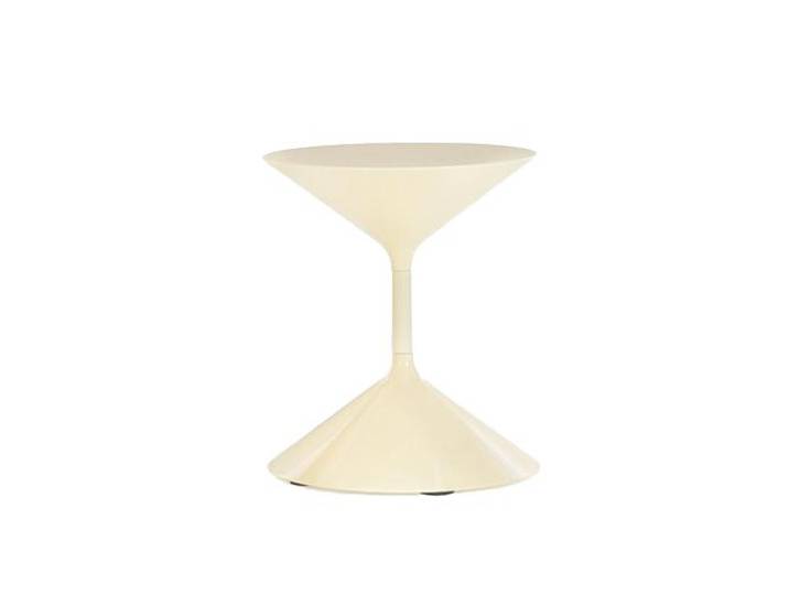 ZANOTTA table basse TEMPO (H 36 cm cire - Polyuréthane poli et acier)