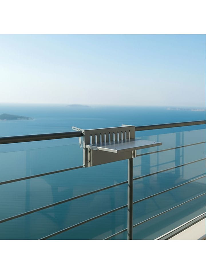 Smarto Metallico Balkon-Klapptisch in Grau - (L)31 x (B)50 cm - onesize