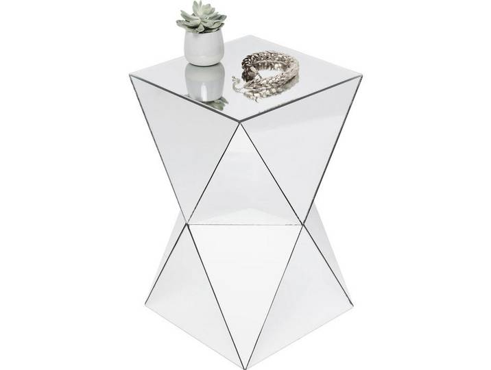 Kare-Design Beistelltisch, Glas, quadratisch, 32x54x32 cm, Wohnzimmer, Wohnzimmertische, Beistelltische, Beistelltisch Glas