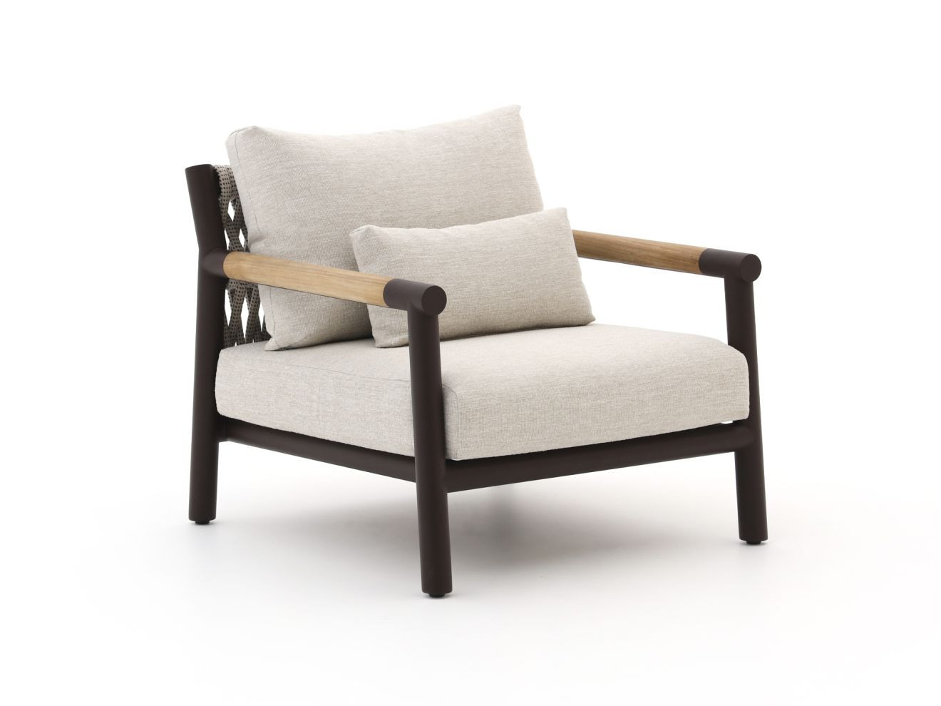 Zavelli Divina Lounge tuinstoel met aluminium en teak in beige