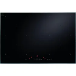 Amica Induktionskochfeld mit Rahmen Ceranfeld SCHOTT CERAN 77,5 x 52,4 cm 4 Kochzonen KMI 13322 A, Kochfeld, Schwarz
