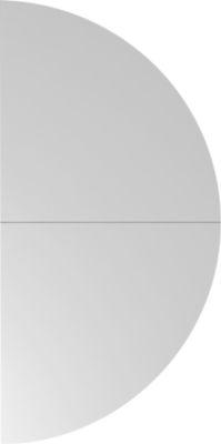 Ansatztisch Breno, für Schreibtische Breno, ⌀ 1600 mm, Lichtgrau/Graphit