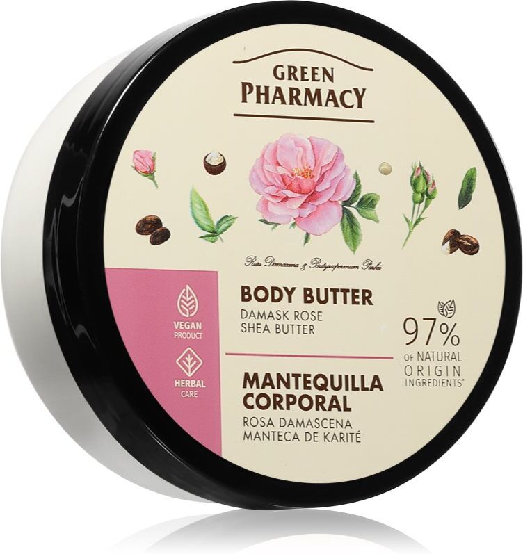 Green Pharmacy Damask Rose & Shea Butter Body Butter beurre corporel hydratation intense 200 ml