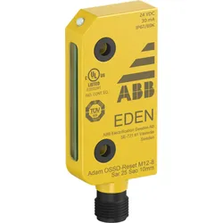 ABB Adam OSSD-Reset M12-8 Sicherheitssensor OSSD-Signale,OSSD-Eingang & Rückstellung mit Reseteingang und Anzeige, Reihenschaltung IP69K, gelb, incl. 4 x DA 1B + 4 x DA 2B