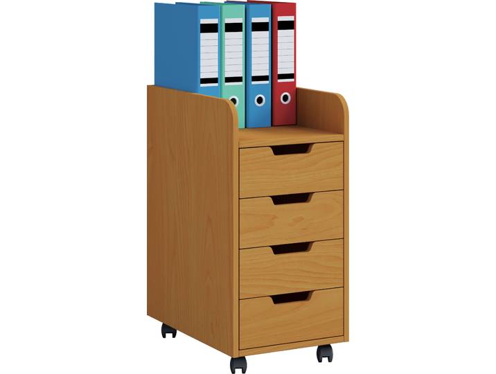 Conteneurs à rouleaux Conteneurs latéraux avec tiroirs Dimensions env. H. 74 x W. 40 x D. 50 cm Conteneur de bureau – Konal Maxi