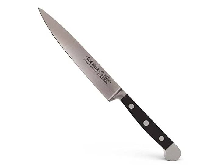 GÜDE Solingen - Fileermes gesmeed, 16 cm, POM zwart, ALPHA, dubbele bolster, Handgemaakt Duitsland