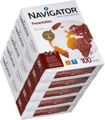 Kopierpapier Navigator Presentation, DIN A4, 100 g/m², hochweiß, 2500 Blatt
