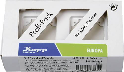 Kopp 2fach Rahmen Europa Arktis-Weiß, Matt 401913017 5St.
