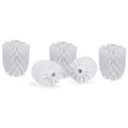 Relaxdays 40x WC Bürstenkopf Ersatz-Set weiß Weiß