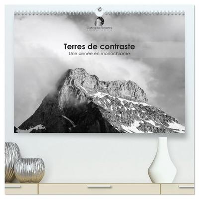 Terres de contraste – Une année en monochrome (Calendrier mural 2026 DIN A2 vertical) calendrier de bureau
