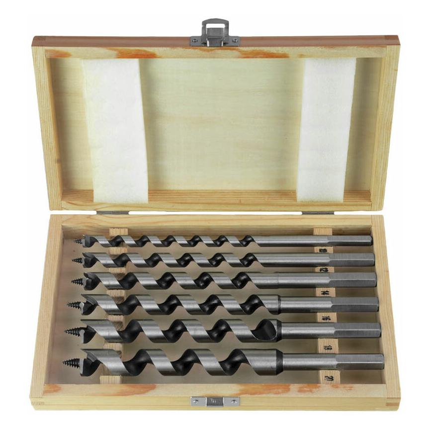 Projahn Holz-Schlangenbohrer Satz 6-tlg. im Holzkasten 230mm (108313)