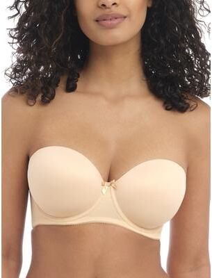 Plus Size Women's Deco Underwire Molded Strapless Bra by Freya in Nude (Size 30 E)