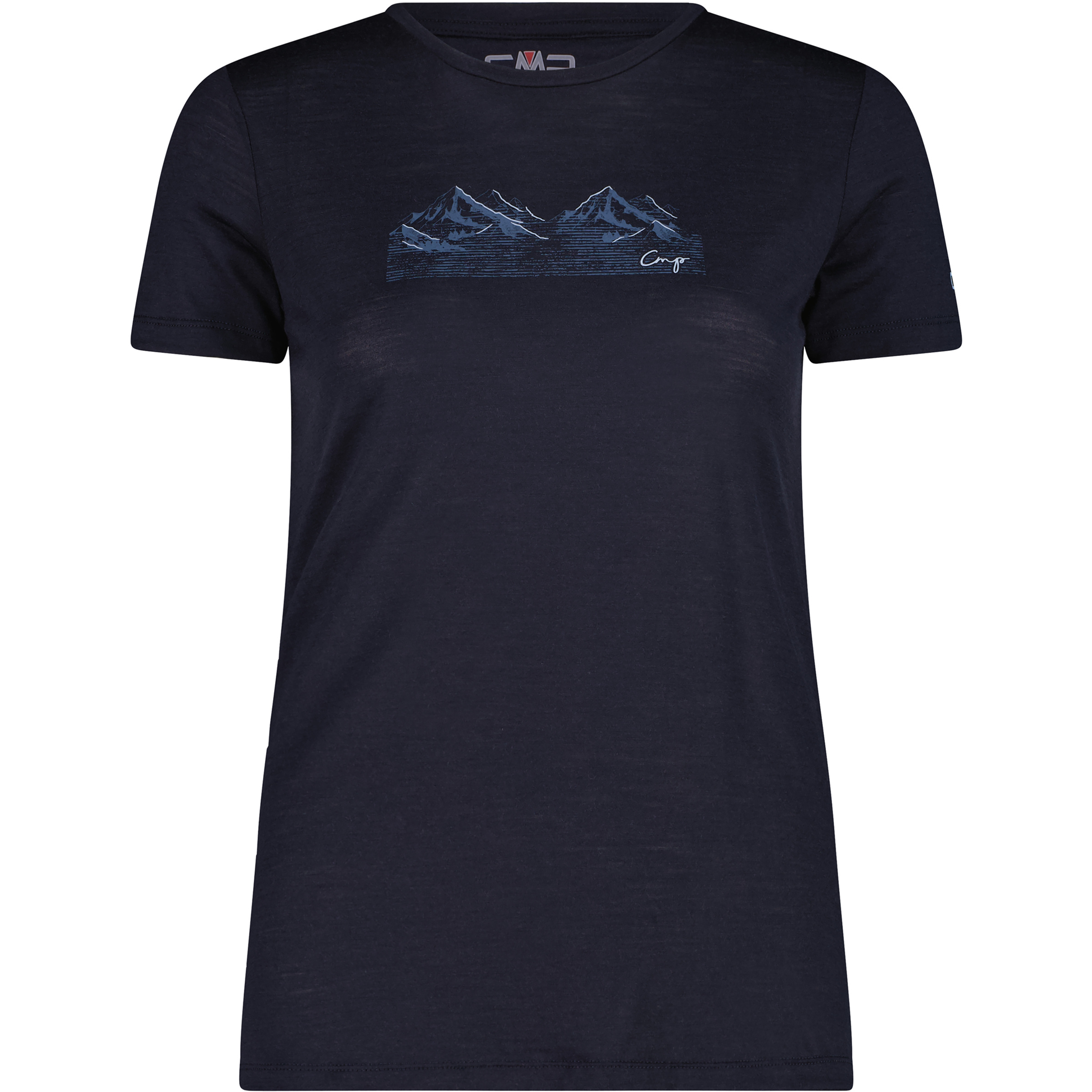 CMP Print Damen T-Shirts schwarz Größe XXL Trekking Hautfreundlich