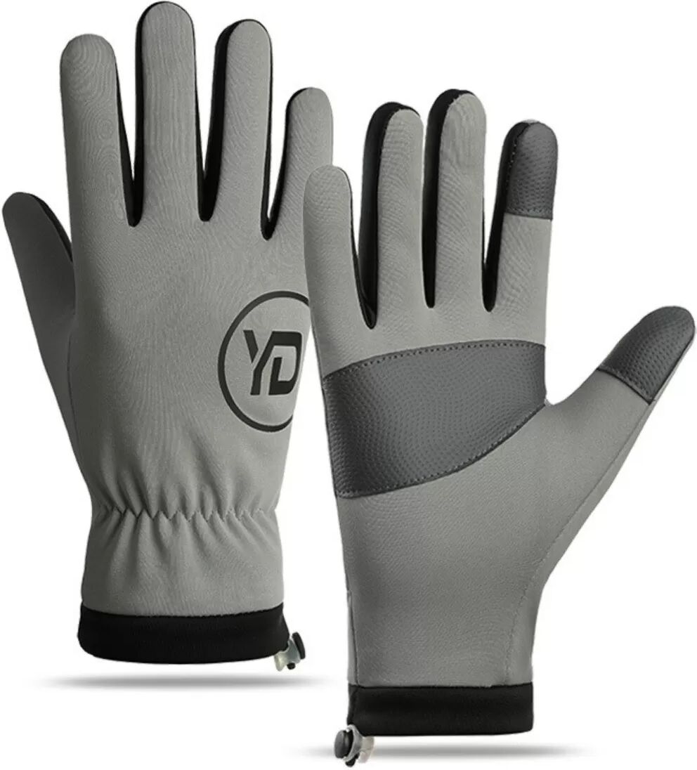INF Gants de sport d'hiver pour l'extérieur : coupe-vent, imperméables, thermiques et compatibles avec les écrans tactiles Gris