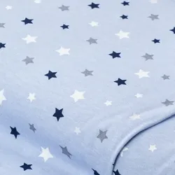 Baumwoll-Jersey "Sterne", blau-color