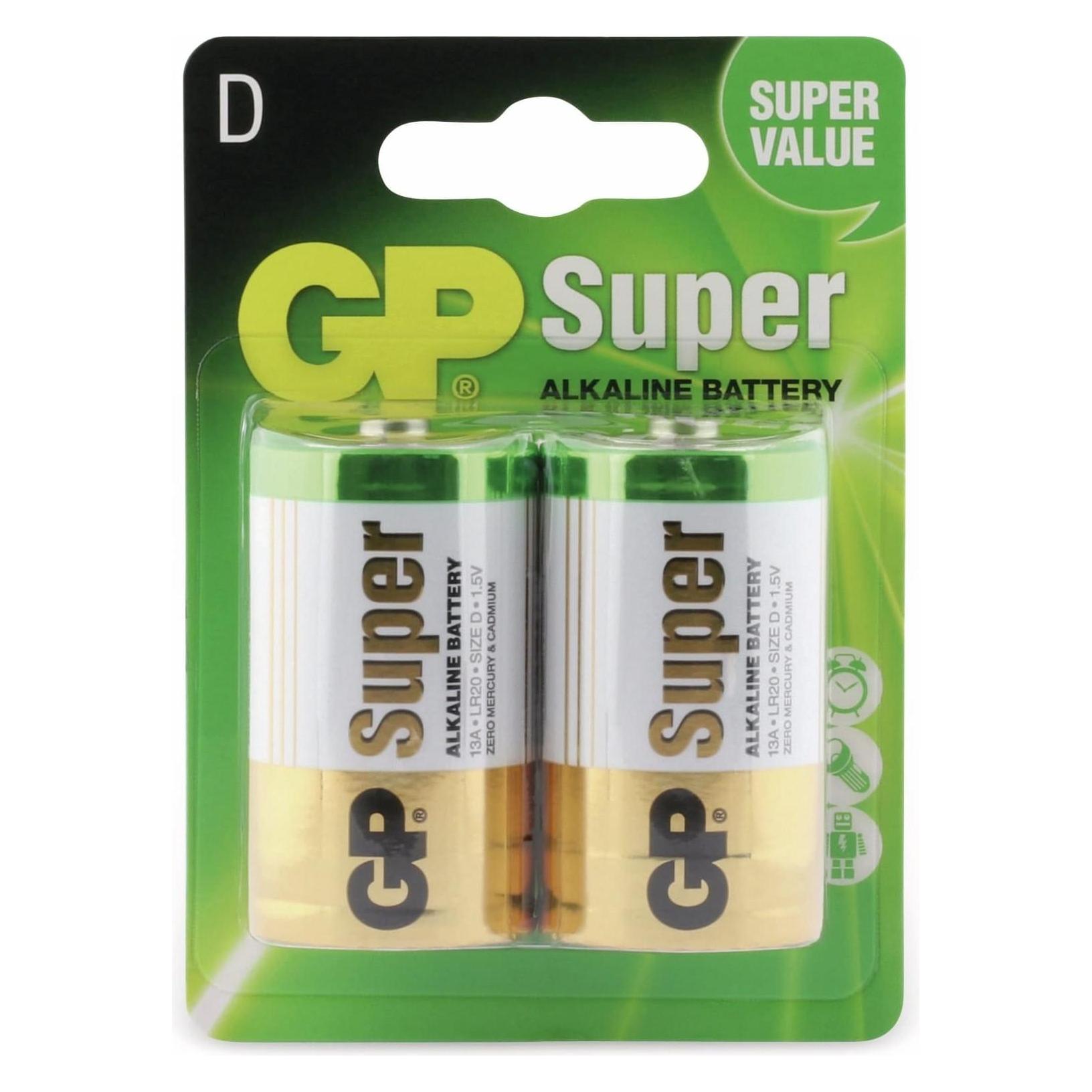 GP Batteries Super (2 Stk., D, 1300 mAh) (03013AC2)