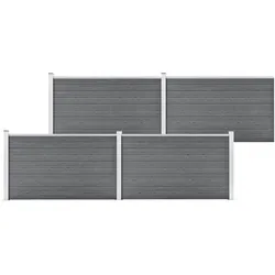 vidaXL Gartenzaun WPC 699x106 cm Grau