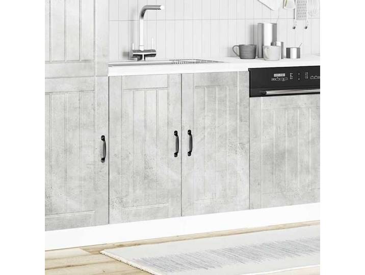 “SALE 2025”Meuble sous évier - MOOD - Meuble de base de lavabo Lucca - Gris béton - bois ingénierie chill602393