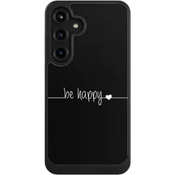 Nivocase Hülle für Samsung Galaxy S25+ Handyhülle NIVOcore Case Schwarz Glück Sprüche Statement (Samsung Galaxy S25+), Smartphone Hülle, Schwarz