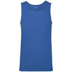 Fruit of the Loom Performance Vest Herren Tank Top Sport Shirt Fitness NEU, royal, S