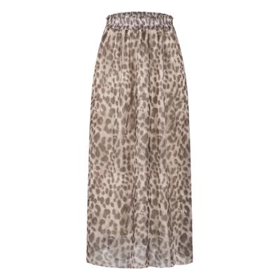 Maxirock CLOUD 5IVE "CLOUD 5IVE Maxi Skirt", Damen, Gr. XL, beige, 95% Polyester, 5% Elasthan, loose fit, Röcke Maxirock