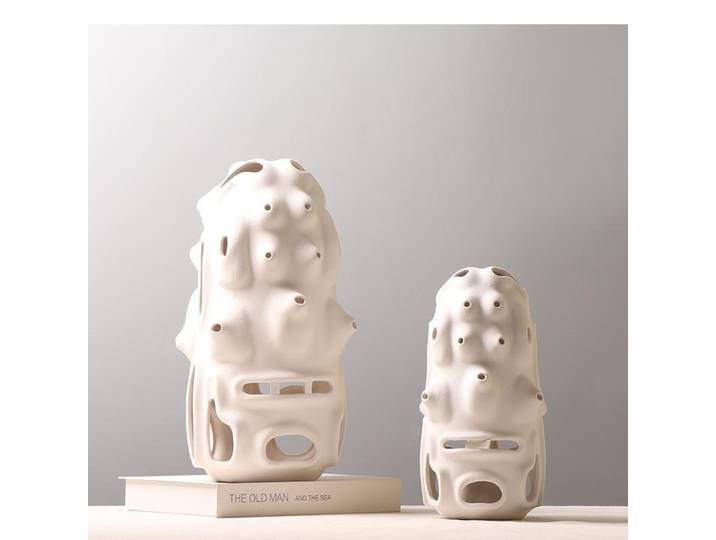 Sculpture en céramique artisanale abstraite, ornements de bureau, décoration de salon, mobilier, sculpture moderne, décoration intérieure