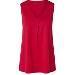 Tchibo - Top mit Falten-Detail - Damen - Gr. M - rot
