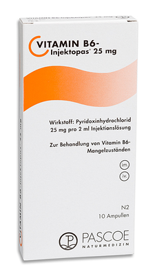 Pascoe pharmazeutische Präparate GmbH VITAMIN B6-INJEKTOPAS 25 mg Injektionslösung 10X2 ml 02180182