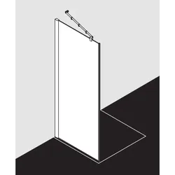 Kermi Pasa XP Seitenwand PXTWD08320VYK 83x200cm, silber glanz, ESG SR OpacoClean, auf Duschplatz