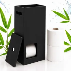 Relaxdays Toilettenpapier Aufbewahrung 8 Rollen Schwarz