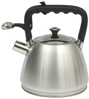 Mr. Coffee Armidale Large 2.5QT Brushed Stainless Steel Whistling Tea Kettle