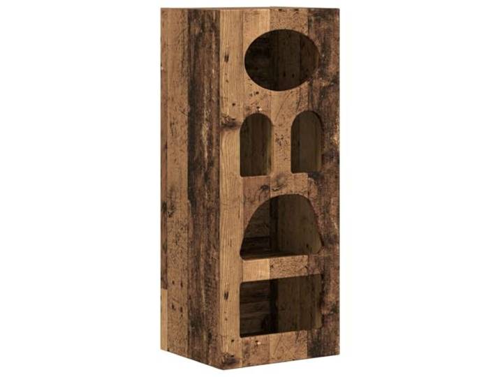 GHVBNMF Sideboard Altholz 40 x 35 x 100,5 cm Holzwerkstoff Beistellschrank Kompakter Kommodenschrank in Altholz-Optik für Wohnzimmer und Esszimmer mit verstellbaren Brett-Regalen für Ordnung.