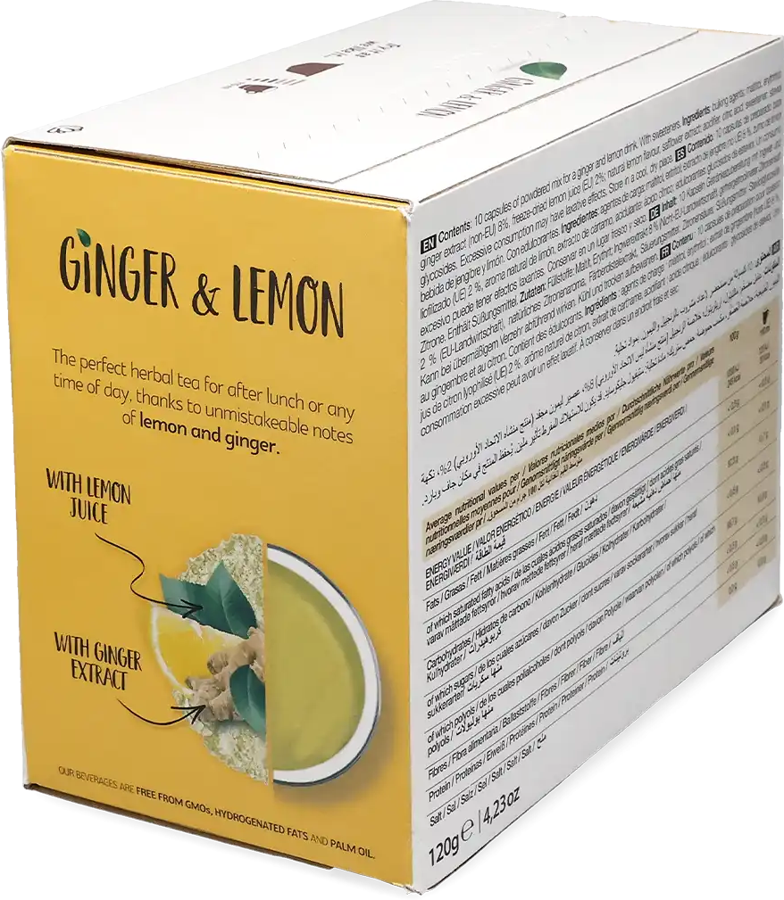 Foodness   Thé gingembre et citron - 10 Capsules de thé pour Dolce Gusto - Compatible Dolce Gusto