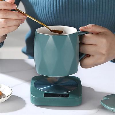 Elektrischer Tassenwärmer mit USB-Anschluss, konstante Temperatur, intelligenter warmer Untersetzer, schnelles Aufheizen, Tassenwärmer, Büro, geringer Stromverbrauch, Home-Office-Geschenk