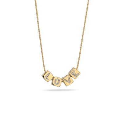 Kette mit Anhänger ELLI "Halskette Love Liebe mit Kristallen von Swarovski(R) 925 Sterling Silber" Gr. 45, gold, Halsketten, Damen, Silber 925 (Sterlingsilber)