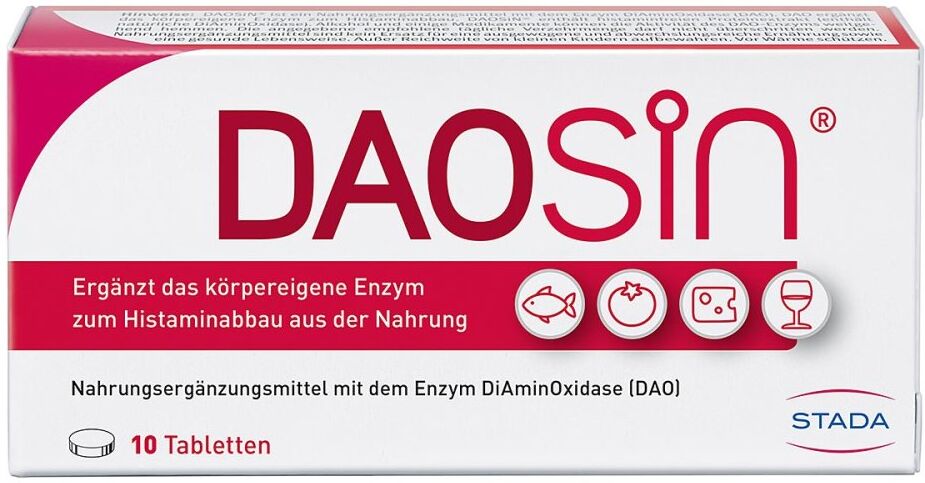Daosin Tabletten zur Unterstützung des Histaminabbaus 10stk