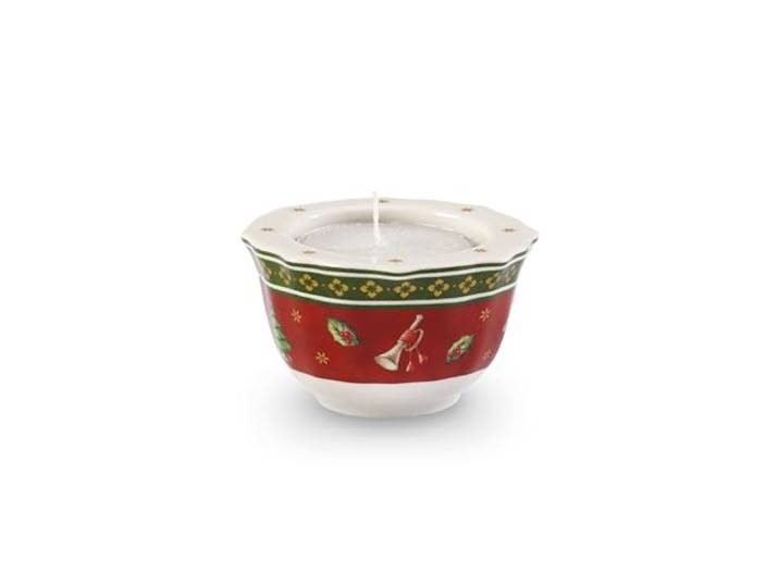 Villeroy & Boch - Toy's Delight Teelichthalter Rot Kerzenhalter Weihnachten, Weihnachtsteelichthalter, Weihnachtsdeko Toys, Wichtelgeschenk Weihnachtlich, Premium Porzellan