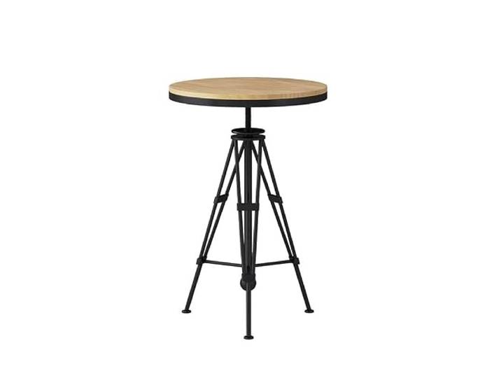 loeusjfnr Langer Bartisch Stehtisch, for die Freizeit, Verstellbarer mit Lift, aus massivem Holz und Eisen, Café-Bar