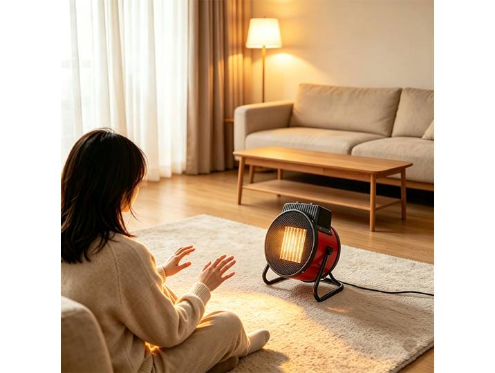 Chauffage Électrique Portable Industriel avec Souffleur, Radiateur Céramique Réglable, Ventilateur Thermique à Air Chaud Naturel