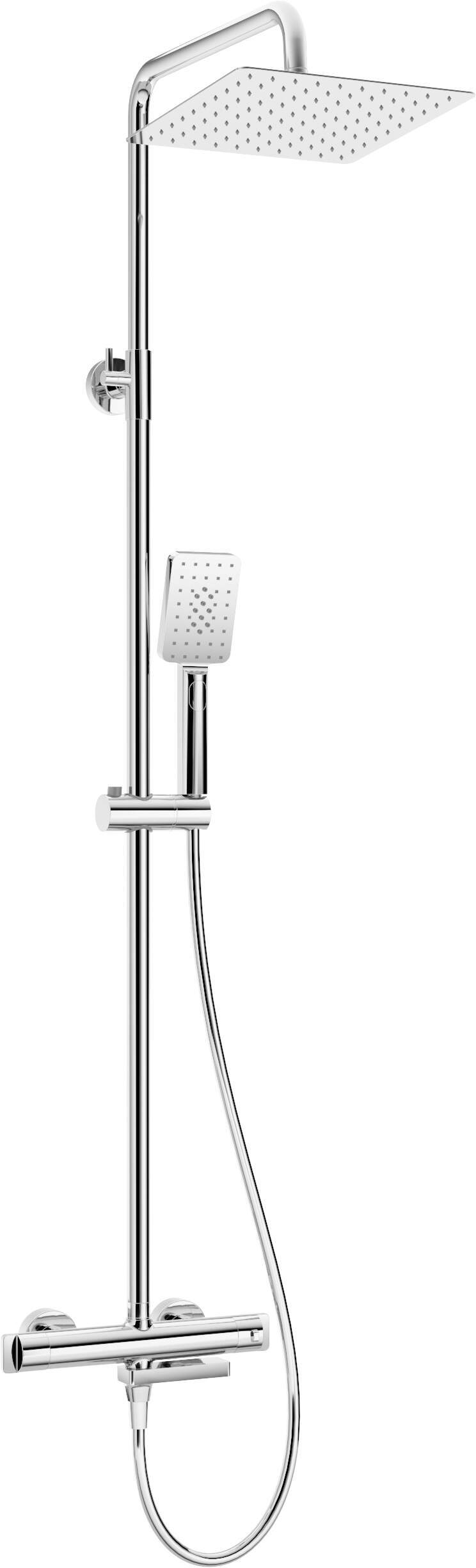 Duschsystem mit Badewannenarmatur, thermostatisch