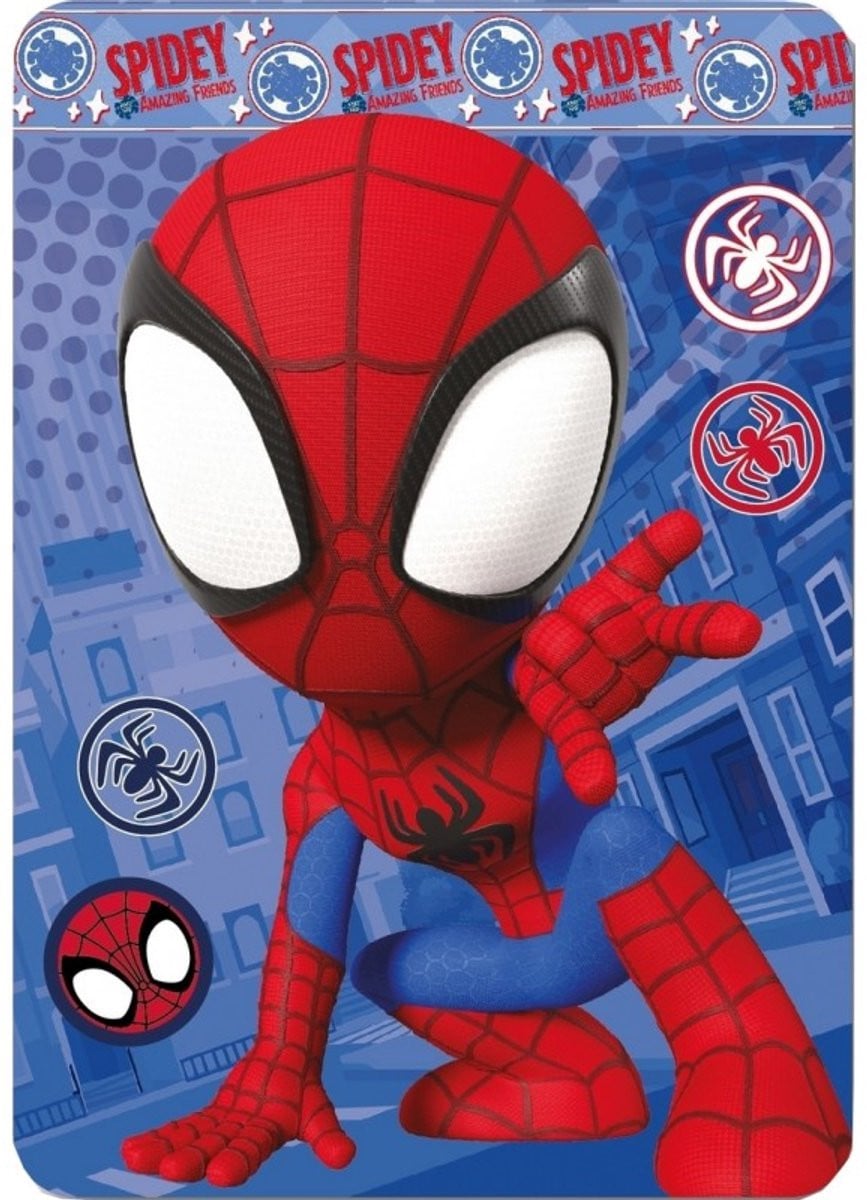 Marvel Spidey fleece plaid deken voor kinderen, 140 x 100 cm